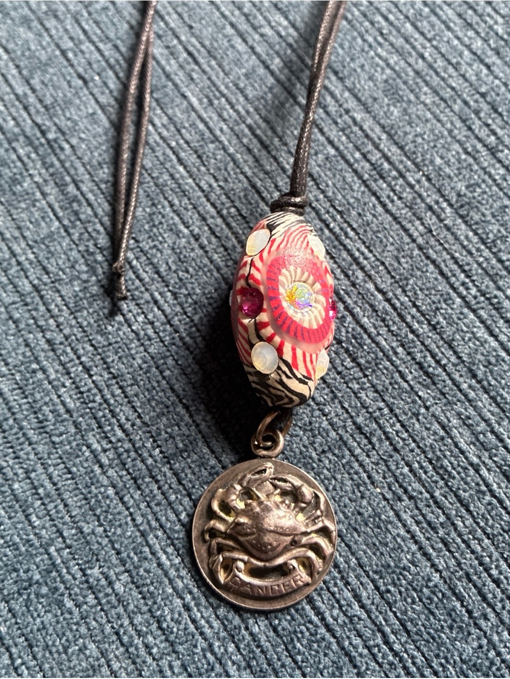 CINI sterling silver Cancer zodiac pendant necklace